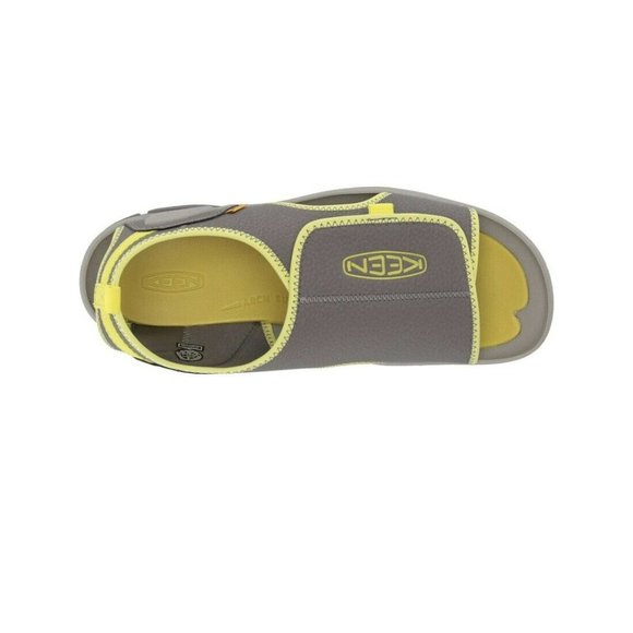 KEEN Unisex-Child Knotch River Open Toe Sandals 4Youth Grey Green - Picture 2 of 5